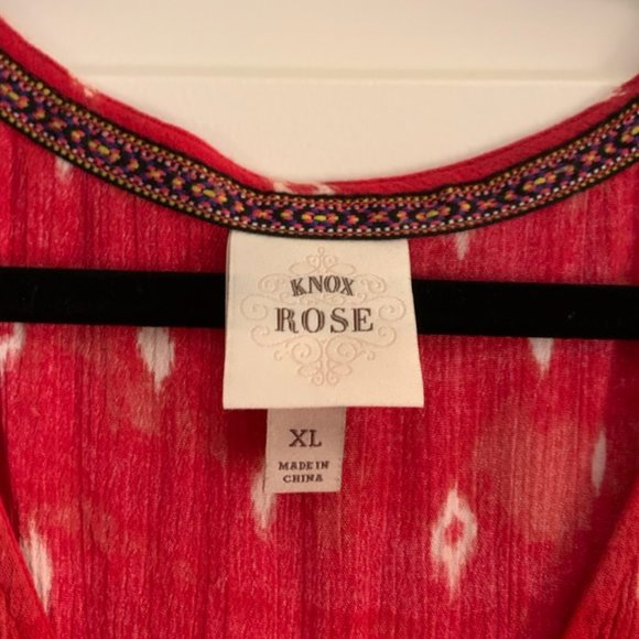 Knox Rose Red Aztec Pattern Dress - Picture 3 of 3